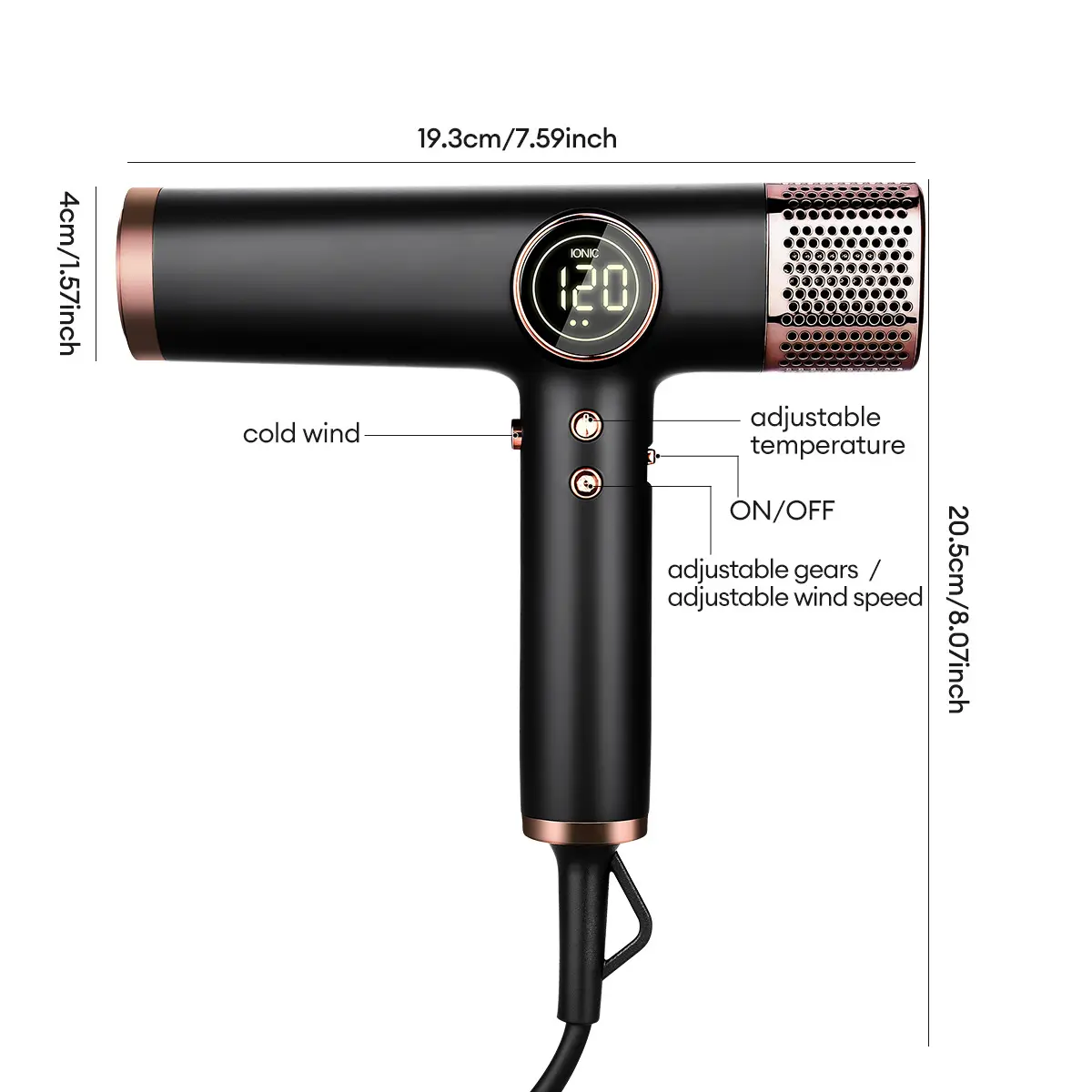 1800W Salon Lightweight Powerful High Speed BLDC Professional 110000Rpm brushless electric Negative Ionic Hair Dryer
