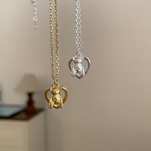 Collar con Colgante de Corazón de Plata de Ley S925, Color Oro y Plata, Joyería Fina para Uso Diario - Product Image 5