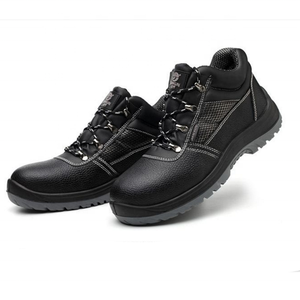 Màu Đen Da PU Duy Nhất S3 SRC Chống Tĩnh Điện Làm Việc An Toàn Công Nghiệp Giày Thép Toe Cap - Product Image 2