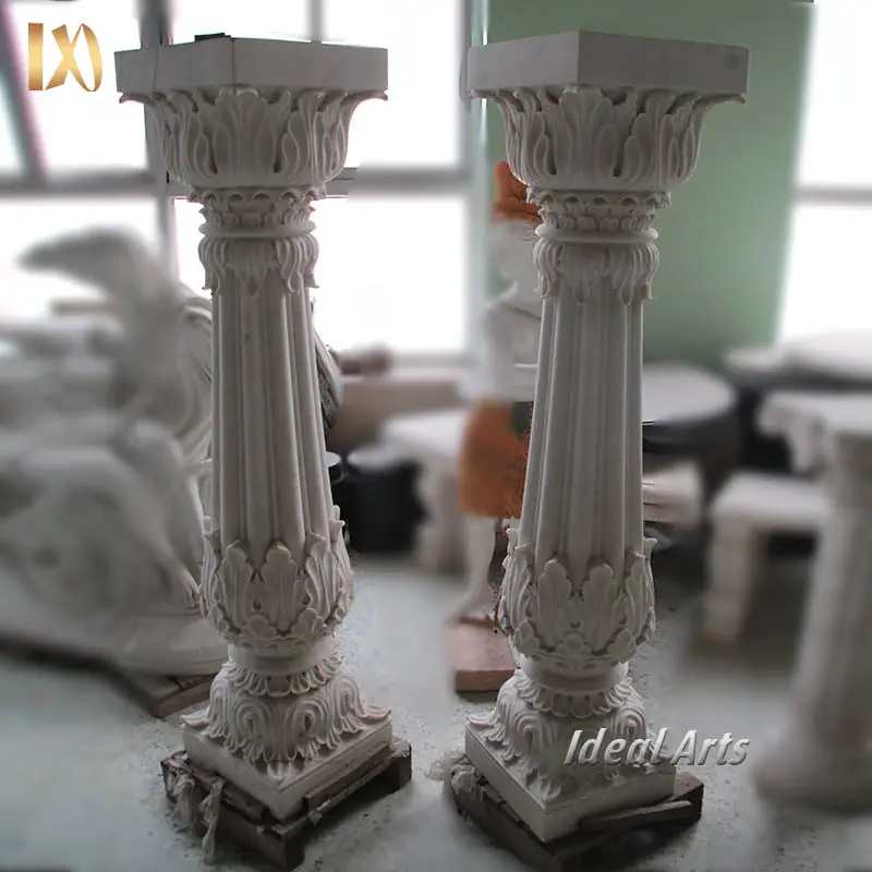 Artes ideal boa qualidade pedra de decoração barato interior colunas escada coluna