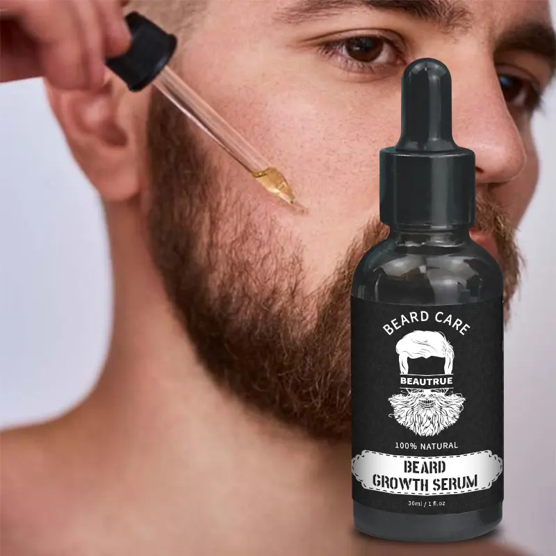 Vendita calda olio da barba da uomo prodotti per la cura della pelle Set regalo Kit di olio per la crescita della barba olio da barba con etichetta privata