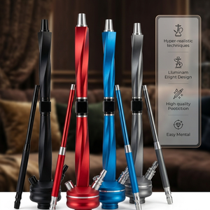 Narghilè Hoob Apex in Acciaio Inossidabile, Set Shisha Premium Hoob, Chicha Elegante per Casa, Feste, Club, Bar - Product Image 1