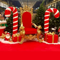 Décoration géante de Noël en forme de canne à sucre de 165 cm, qualité commerciale, en fibre de verre, pour affichage en centre commercial, thème Candyland