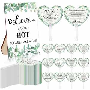Cheap Wedding <b>Hand</b> <b>Fans</b> Plastic Handheld Wedding Favor <b>Fans</b> for Guests Thank You PP <b>Fan</b> With Handle - Product Image 4