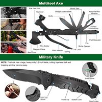 Groothandel DIY 9 1 Outdoor Survival Tools Draagbare multifunctionele uitrusting voor wandelen Volledig waterdicht