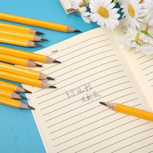 Hb <b>Sketch</b> Pencil <b>Set</b> Custom LOGO Printed 7 Inch HB Yellow Hexagon Rod Wooden Pencils With Eraser - Product Image 4