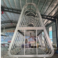 Capsule spatiale triangulaire préfabriquée en acier à double étage et grand espace, pour hébergement commercial, hôtels et villas, orientée vers l'exportation