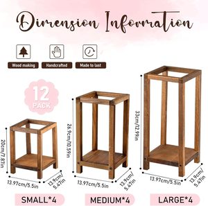 Hölzerne Hochzeits laterne Herzstück Dekoration Bauernhaus Laterne Kerzenhalter für Tisch hochzeits feier Baby party - Product Image 3