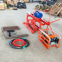 Plataforma de perforación de núcleo pequeño portátil Máquina de energía diésel de gasolina de pozo de agua hidráulica con componentes de engranajes y caja de cambios