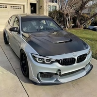 Capó de Fibra de Carbono Ligero de Alta Calidad para BMW M3 F80/M4 F82/F83 - Kit de Carrocería en Estado Nuevo, Negro