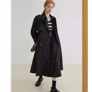 <span class=keywords><strong>Trench</strong></span> Coat pour <span class=keywords><strong>femme</strong></span> <span class=keywords><strong>mi</strong></span>-<span class=keywords><strong>long</strong></span> haut de gamme nouveau printemps automne - Product Image 4