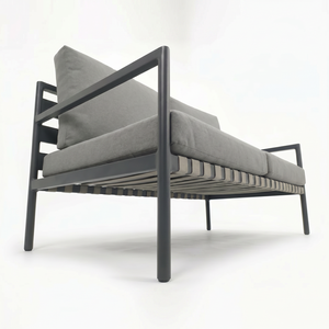 Canapé minimaliste 2 places en aluminium avec tissu anti-UV pour réception de <span class=keywords><strong>jardin</strong></span> et salon de mariage - Product Image 4