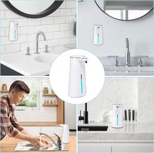 Dispensador automático de desinfectante de manos montado en la pared, dispensador de jabón de espuma automático sin contacto con carga USB para cocina, baño, niños - Product Image 6