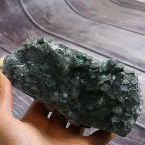 Grappe de cristaux de Fluorite naturelle, 50g, spécimen minéral pour décoration, spécimen en cristal brut