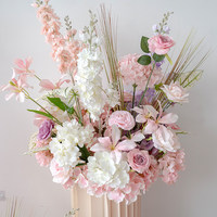 Arche florale de fleurs artificielles violettes pour mariage, toile de fond, vente en gros, conception personnalisée, décoration événementielle, fournisseur d'usine, commande en gros