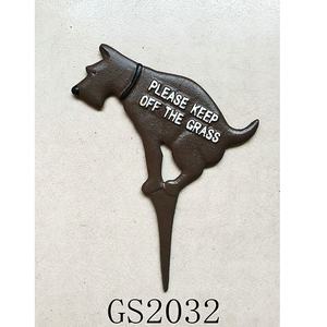 Boa Qualidade Sinal Do Cão De Ferro Fundido para Quintal/engraçado Metal NÃO Despejamento Sinal Do Cão para Quintal/engraçado NO Pooping Ferro Fundido Quintal Estaca Do Cão Sinal - Product Image 3