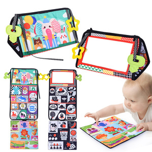 <span class=keywords><strong>Livre</strong></span> en tissu pour bébé Yuglow avec <span class=keywords><strong>miroir</strong></span> - Design d'animaux <span class=keywords><strong>de</strong></span> dessin animé, jouet éducatif précoce pour les enfants <span class=keywords><strong>de</strong></span> 0 à 24 mois - Product Image 1