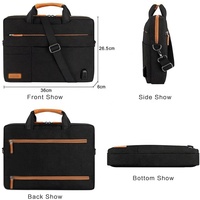 Maletín para Portátil Impermeable de Fabricante OEM, Bolsa para Computadora Portátil con Cargador USB, Bolsa de Hombro Ejecutiva para Hombre