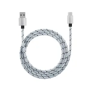 Accesorios de teléfono Usb-C trenzado de nailon a Usb A 2A 3A Tipo C Cable de cargador rápido 3,0 Tipo-C Cable Usb de datos tipo C