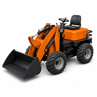 Mini-chargeuse-pelleteuse électrique avec cabine et moteur pour applications agricoles, certifiée CE, haute efficacité