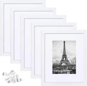 Set di 4 Cornici Sottili in Plastica Dorata con Passepartout Bianco, Decorazione Artistica di Lusso per Hotel e Casa, Vendita all'Ingrosso - Product Image 5