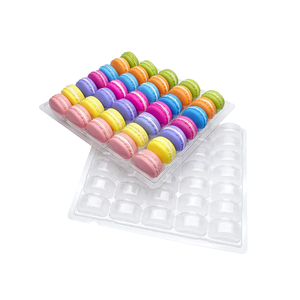 Plateau de présentation transparent en plastique PET à 35 cavités pour macarons, biscuits, desserts, baklavas – Boîte de rangement - Product Image 2