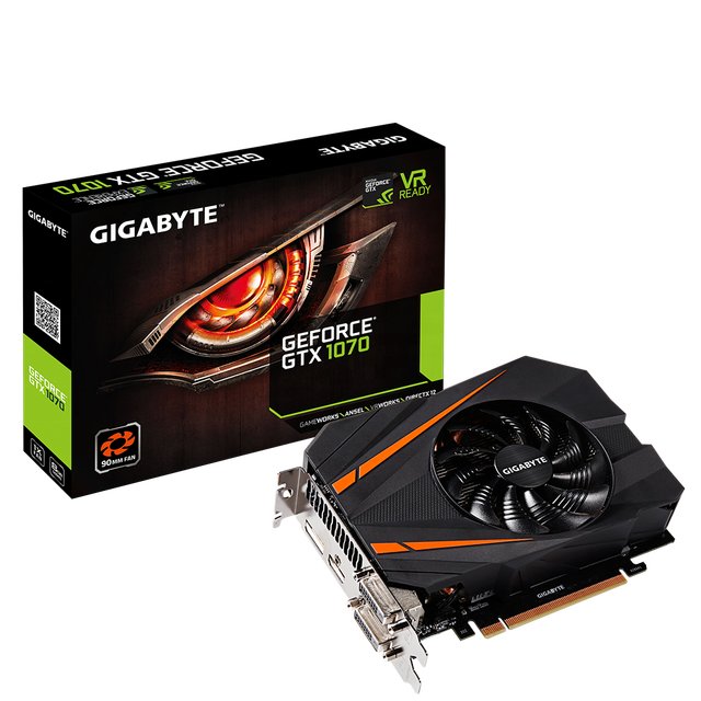 GIGABYTE GeForce GTX1070 Mini ITX 8G Used Graphics Card with 8GB GDDR5 256-bit Memory Powered by GeForce GTX 1070 Video Card