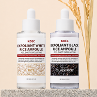 Sérum Exfoliant à l'Extrait de Riz Naturel, Ampoule Visage Hydratante, Nettoyante et Raffermissante pour une Peau Lisse