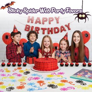 Juguete de telaraña elástica y pegajosa de colores, juguete flexible de TPR para escalar paredes, para niños, recuerdo de fiesta de Halloween o cumpleaños - Product Image 4