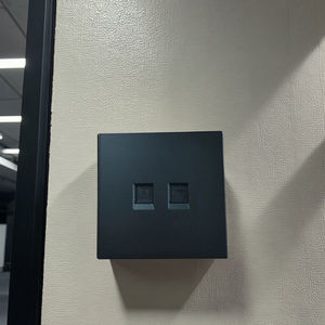 Dinding Rj45 soket hitam pelat wajah Uk tipe 86 Keystone Faceplate dengan Rj45 Outlet 2 Port Modular Jack 86*86mm Wall Faceplate Rj45 - Product Image 3