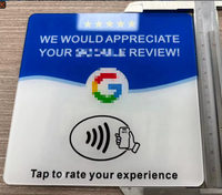 Plaque en acrylique personnalisée NFC pour avis Google et réseaux sociaux, carte de menu, carte NFC en acrylique pour restaurants