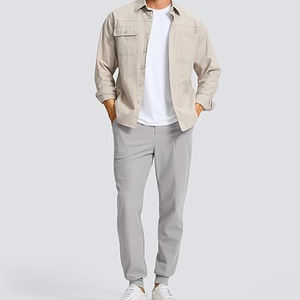 Jogging de golf décontracté léger avec logo personnalisé, tissu extensible, coupe slim pour homme, jambe droite - Product Image 2