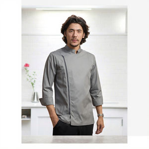 BSCI OEM tessuto tessuto popolare Chef uniforme <span class=keywords><strong>per</strong></span> la <span class=keywords><strong>ristorazione</strong></span> cucina del ristorante <span class=keywords><strong>camicie</strong></span> corte e giacche <span class=keywords><strong>per</strong></span> Chef - Product Image 3