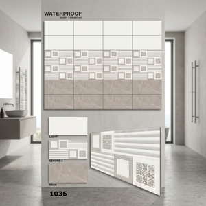Carreaux de sol muraux en céramique, grès finition satinée moderne d'art frais 30x60cm 300x600mm Porcelaine émaillée pour hall extérieur salle de bain - Product Image 2