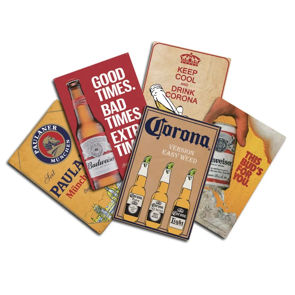 Putuo Decor Tin Sign Vintage Retro Metal Sign Beer For Home Bar Man Cave Decoration
