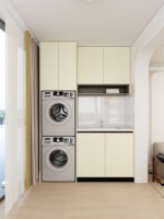 Système de rangement modulaire ouvert en bois de luxe pour chambre à coucher, armoire 6 portes, meuble de rangement en bois