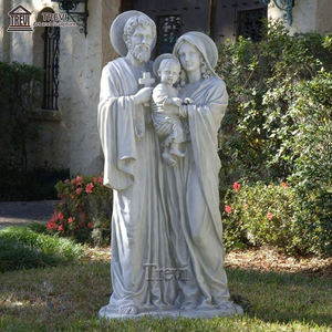 Vie Szie sculpté <span class=keywords><strong>à</strong></span> la main marbre naturel sainte famille vierge <span class=keywords><strong>marie</strong></span> et bébé <span class=keywords><strong>jésus</strong></span> Statue - Product Image 1