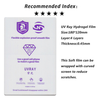 Películas Protectoras de Pantalla con Efecto Espejo de Luz Púrpura Fonlyu, Material para Cortar Láminas de Hidrogel EPU para Cualquier Máquina de Corte