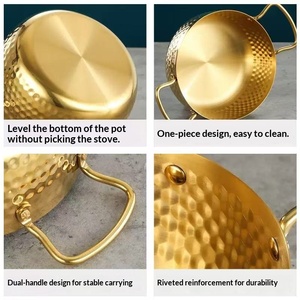 หม้อซุปสแตนเลสแบบตอกลายพรีเมียม พร้อมฝาแก้ว ใช้กับเตาแม่เหล็กไฟฟ้าได้ เหมาะสำหรับทำราเมน อาหารทะเล และหม้อไฟ - Product Image 4