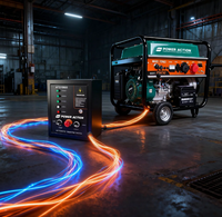 Boîtier de commande de générateur compact monophasé 220V 380V avec commutateur de transfert automatique (ATS)