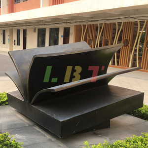 Escultura de Libro en Fibra de Vidrio, Imitación de Bronce, Decoración Artística para Exteriores y Campus - Product Image 3