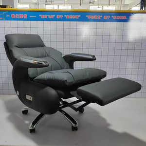 Silla Ejecutiva Giratoria de Lujo Moderna, Nuevo Diseño, Reclinable Manual y Eléctrica, Silla de Jefe en Cuero Sintético para Oficina en Casa - Product Image 3