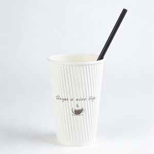 Eco Friendly Custom Printed Logo Disposable 10oz 14oz 16oz Embossing Double Wall Paper <b>Coffee</b> <b>Cups</b> With Lid - Product Image 3