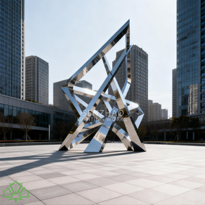 Sculpture en acier inoxydable d'art abstrait moderne personnalisée Senzhao, sculpture en métal - Product Image 2