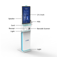 Kiosque d'auto-enregistrement avec SDK et lecteur de codes-barres pour hôtels et aéroports, écran LCD sur pied, fabricant d'origine