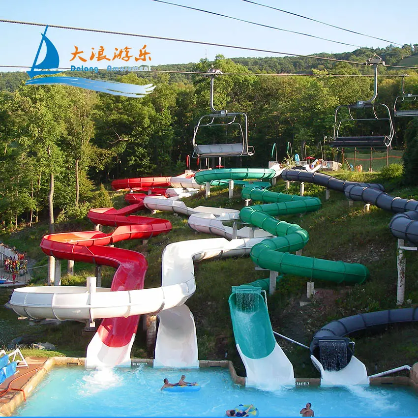 Hot Sale Wasserpark ausrüstung Spiral kombination srohr rutsche Wasser rutsche Fiberglas Aquapark Ausrüstung/Wasserpark