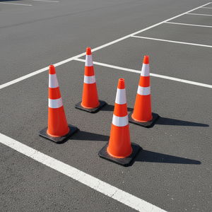 Yol Güvenliği Üreticisi Esnek Yansıtıcı 36 İnç PVC Trafik Güvenlik Konileri - Product Image 2