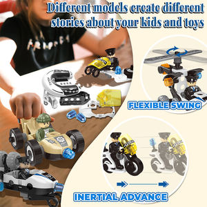 Kit de Construction STEM 8-en-1 avec 161 Pièces : Ensemble de Vis et Écrous de Police, Outil de Sécurité, Jouet d'Ingénierie Parent-Enfant - Product Image 4