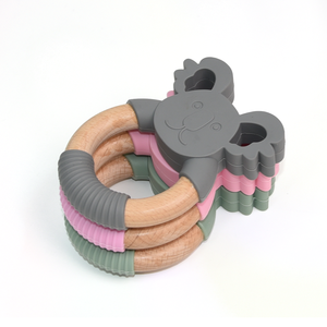 Koalae <span class=keywords><strong>anneau</strong></span> de <span class=keywords><strong>dentition</strong></span> en Silicone sans BPA pour bébé, jouets amusants, pendentif de <span class=keywords><strong>dentition</strong></span>, Animal de dessin animé - Product Image 4
