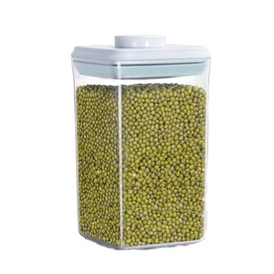 Clear Plastic PET Food Storage Container Locking Lids <strong>Snack</strong> Airtight Jars for <strong>Meal</strong> <strong>Prep</strong> Herbs Coffee Tea Storage Kitchen - Product Image 1